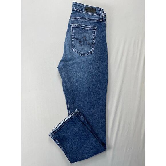 AG Mari High Rise Straight Stretch Denim Jeans. Medium Wash, Women's 29R. GUC! - Picture 1 of 9